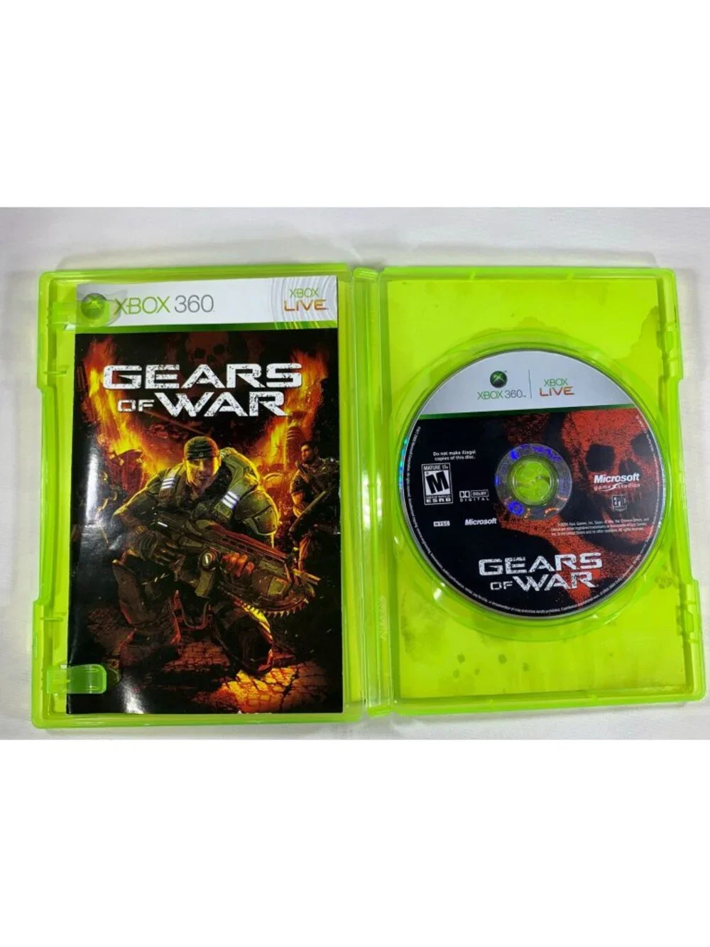 Gears Of War Xbox 360 Video Game Vtg 2006 Microsoft Complete 17+ Tested